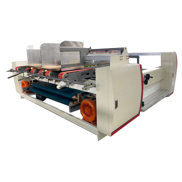 Double pcs semi-automatic corrugated box folder gluer machine